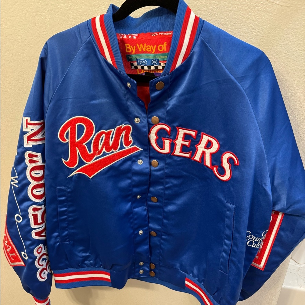 By Way of Dallas limited edition Texas Rangers bomber jacket small brand new